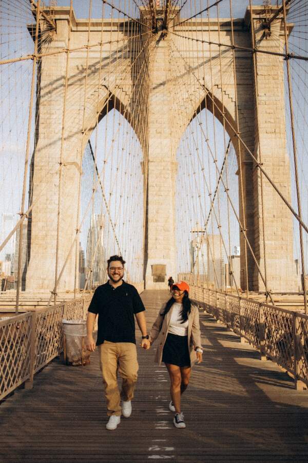 Ale & Joaquín en Brooklyn Bridge
